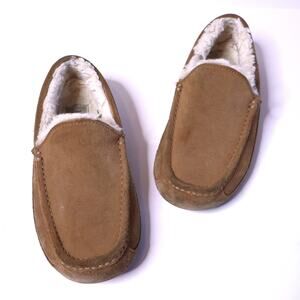 UGG Ascot Slipper Chestnut Suede Leather Ultra Soft Plush Slip On Casual Men's 7